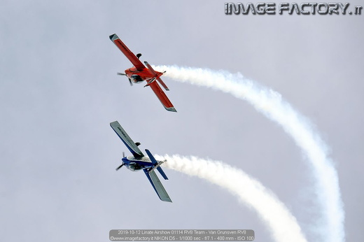 2019-10-12 Linate Airshow 01114 RV8 Team - Van Grunsven RV8
